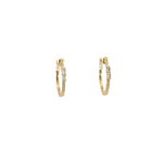 Load image into Gallery viewer, EHC57035. 14k Solid Gold Diamond Oval Hoops
