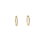 Load image into Gallery viewer, 14k Solid Gold Diamond Oval Hoops. EHC57035
