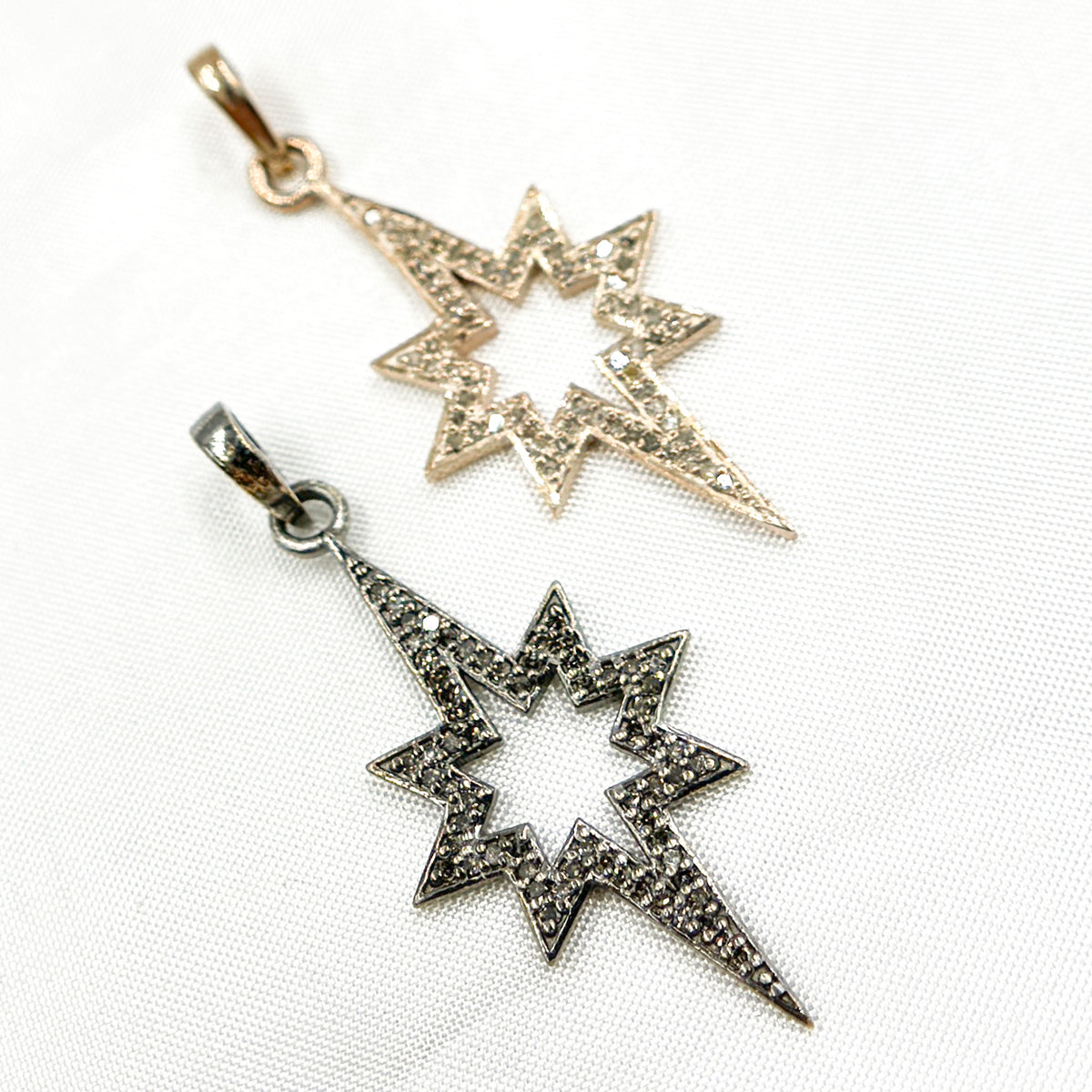 DP365. Diamond Sterling Silver Star Pendant