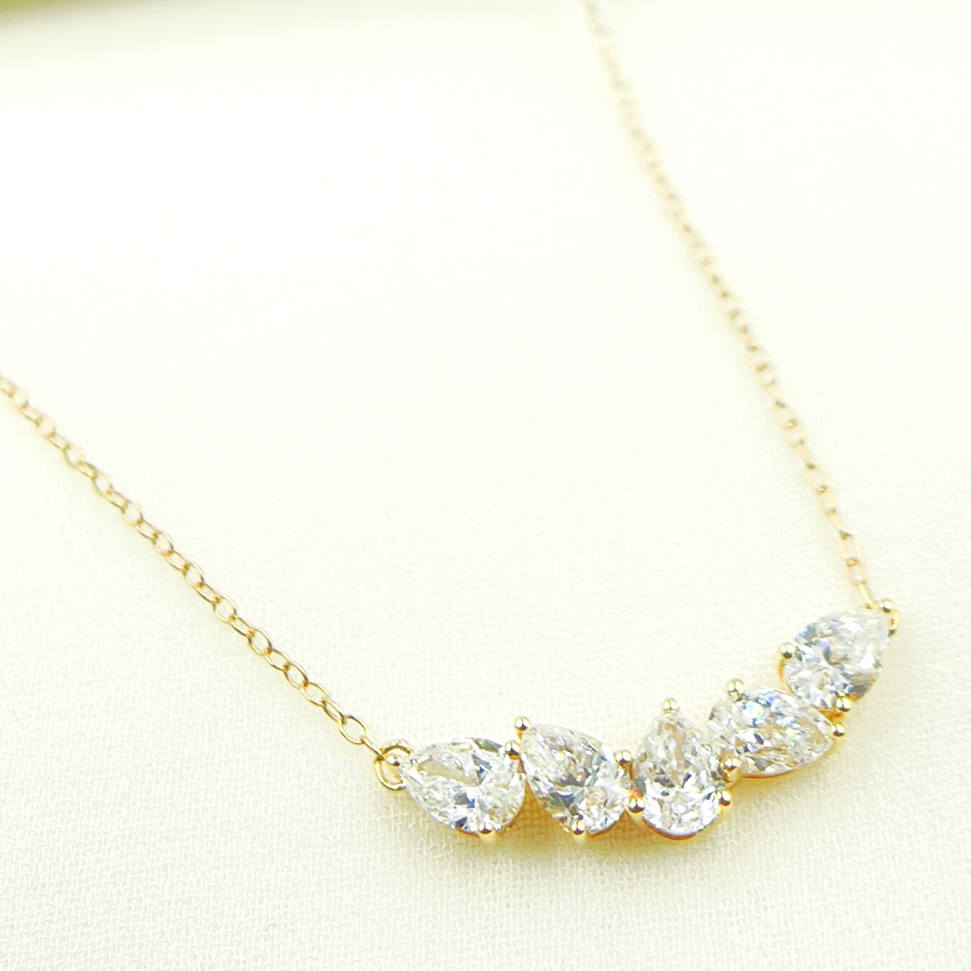 14K Solid Gold Diamond Necklace. NFL70358