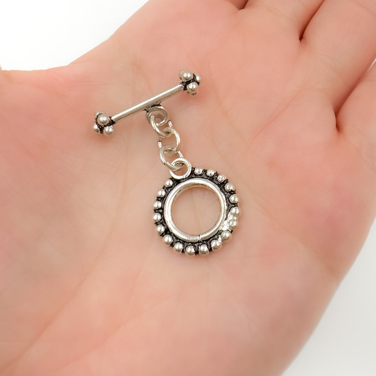 Shop White Sterling Silver Toggle Clasp