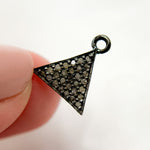 Load image into Gallery viewer, DC267. Diamond Sterling Silver Triangle Pendant
