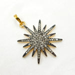 Load image into Gallery viewer, DP280. Diamond Sterling Silver Sun Pendant
