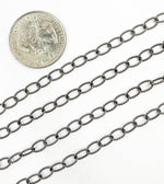 Load image into Gallery viewer, Black Rhodium 925 Sterling Silver Twisted Oval Link Chain. BR21
