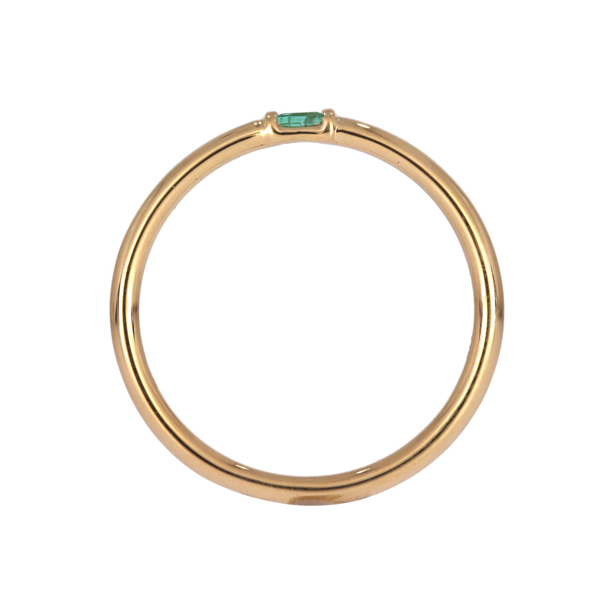 RAA01545. 14K Solid Yellow Gold Solo Baguette Ring