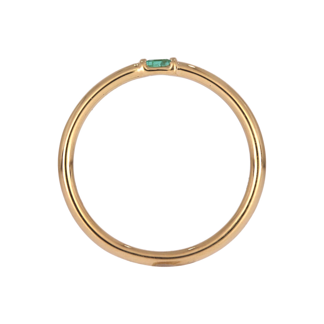 RAA01545. 14K Solid Yellow Gold Solo Baguette Ring