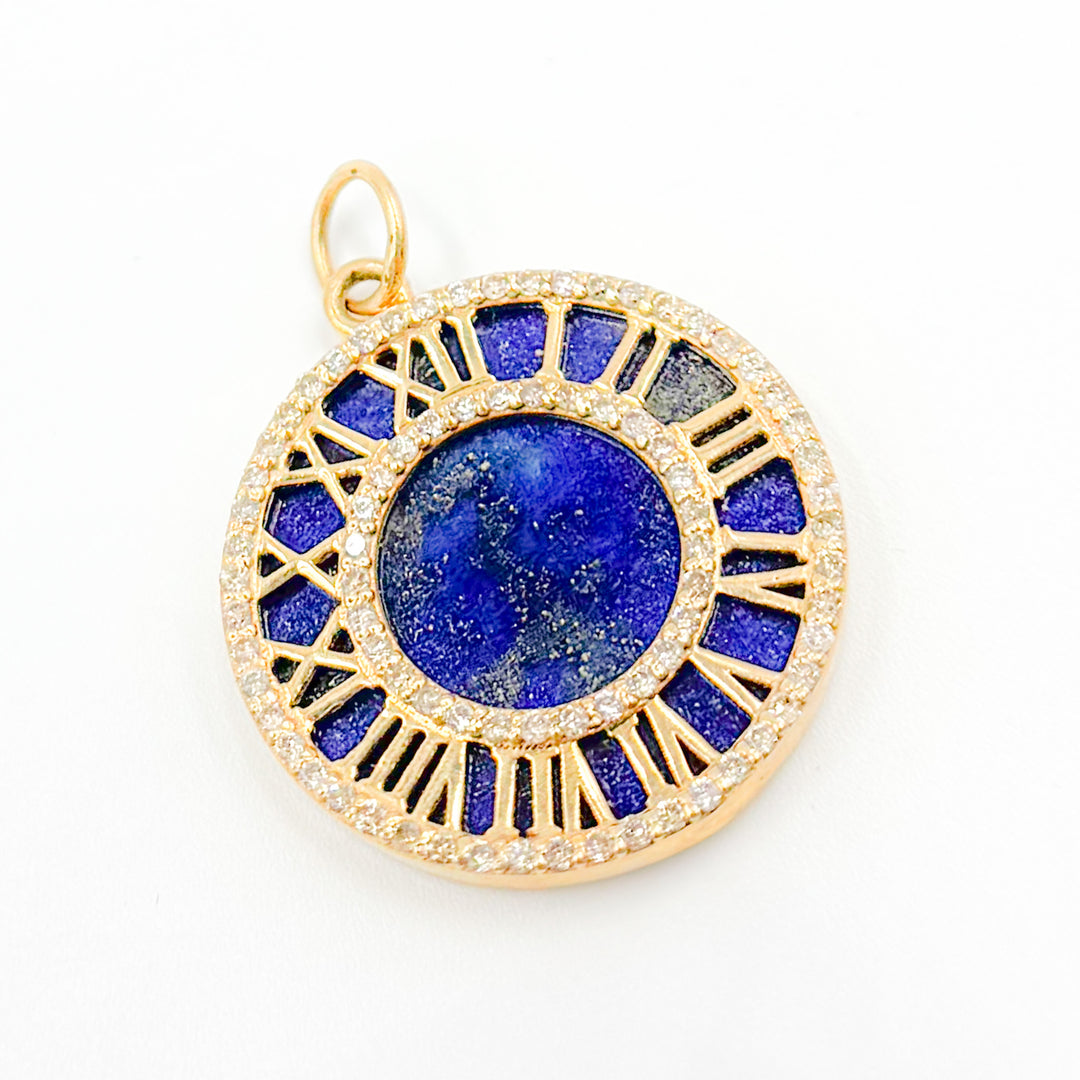 Shop Now Gold Roman Clock Pendant