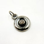 Load image into Gallery viewer, DC113. Diamond Sterling Silver Round Charm
