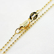 14K Solid Gold Ball Necklace