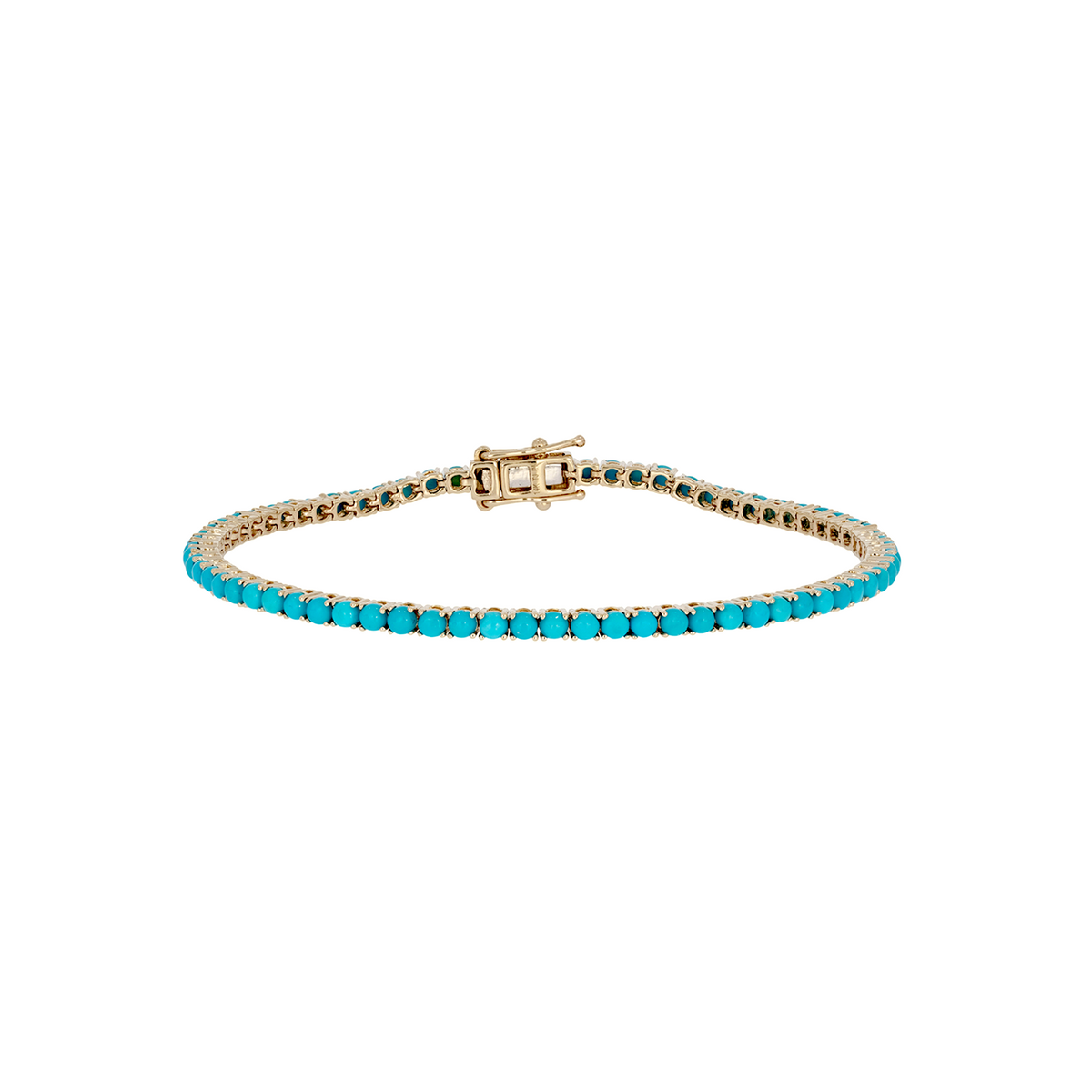 BTZ65191TQ. 14K Solid Gold Turquoise Bracelet