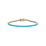 Load image into Gallery viewer, BTZ65191TQ. 14K Solid Gold Turquoise Bracelet