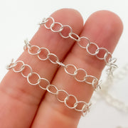 Silver Twisted Round Link Chain