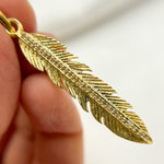 Load image into Gallery viewer, DP334. Diamond Sterling Silver Long Leaf Pendant
