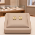 Load image into Gallery viewer, EFZ53562. 14K Solid Gold Heart Studs Earrings