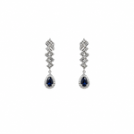 Load image into Gallery viewer, ER414895. 14k Solid Gold Diamond and Gemstone Fancy Dangle Earrings