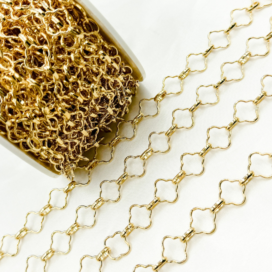 Gold Plated 925 Sterling Silver Flower Links