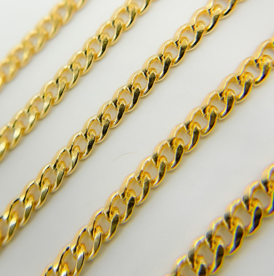 64HRGF. 14k Gold Filled Flat Tight Curb Link Chain