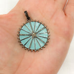 Load image into Gallery viewer, DP771A. Diamond Sterling Silver Round Star Enamel Pendant
