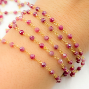 Coated Quartz Gold Plated Wire Wrap Chain