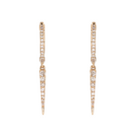 Load image into Gallery viewer, 14K Solid Gold and Diamonds Dangle Earrings. DER00164
