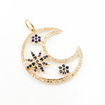 Load image into Gallery viewer, 14K Gold Moon Pendant

