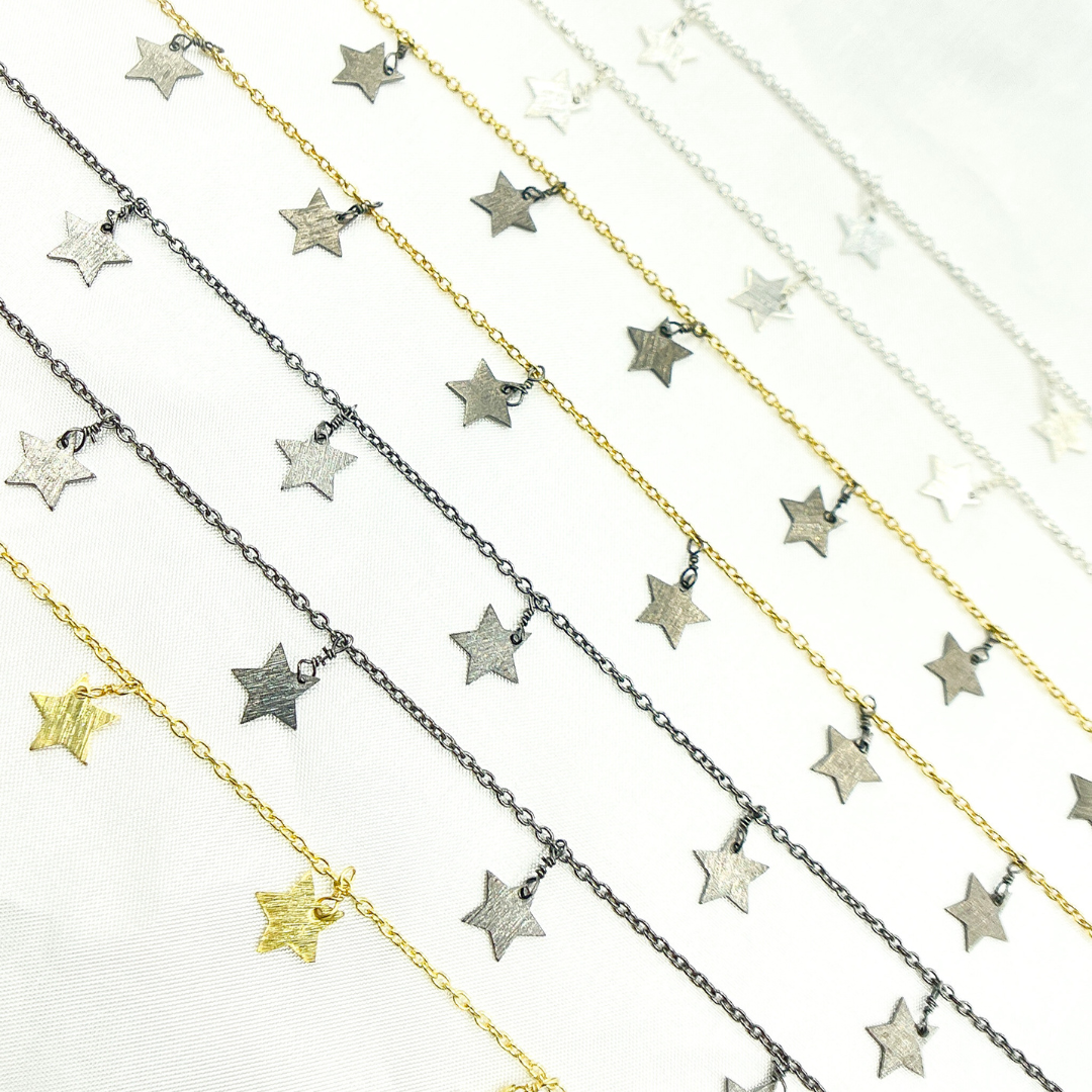 305ST. Star Shape Dangle Wire Chain