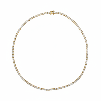 NFP71363. 14K Solid Gold Diamond Tennis Necklace