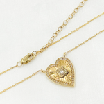 Load image into Gallery viewer, 14K Solid Gold Diamond Heart Necklace. NFE71508
