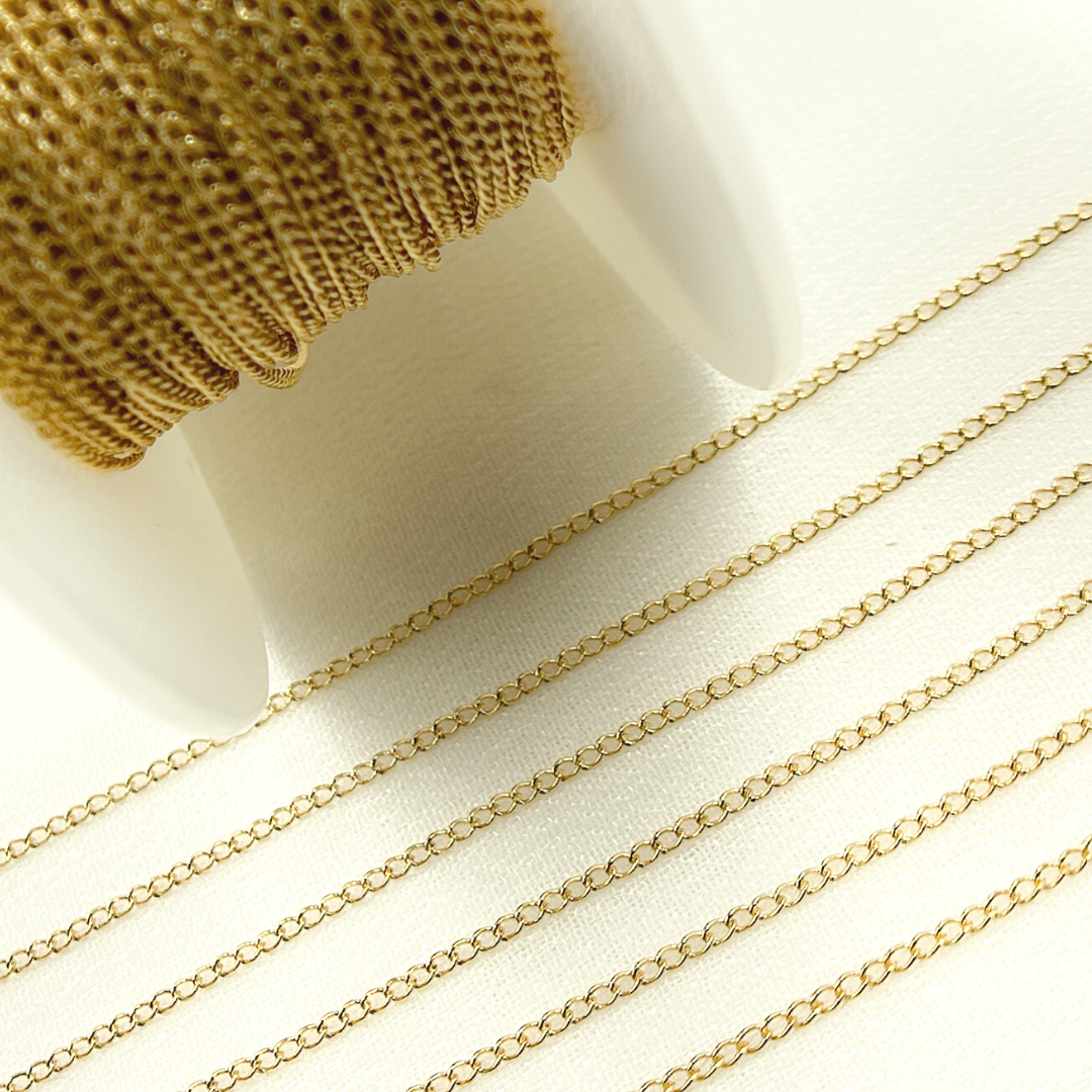 14K Gold Filled Curb Link Chain.  1120CGF