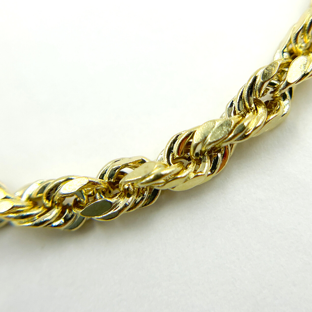 14K29 Bracelet. 14K Solid Gold Rope Bracelet