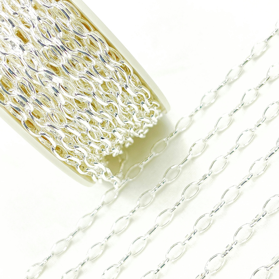 Sterling Silver Smooth Oval Link Chain