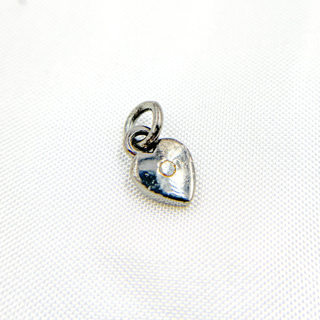 DC138. Diamond & Sterling Silver Heart Charm
