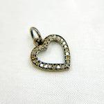 Load image into Gallery viewer, DC877. Diamond &amp; Sterling Silver Heart Charm
