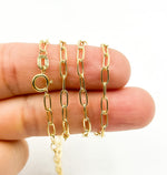 Load image into Gallery viewer, 14K Solid Gold Paperclip Necklace. 060KF5
