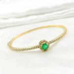 Load image into Gallery viewer, 14K Solid Gold Diamond and Gemstone Bangle. CB96497EM
