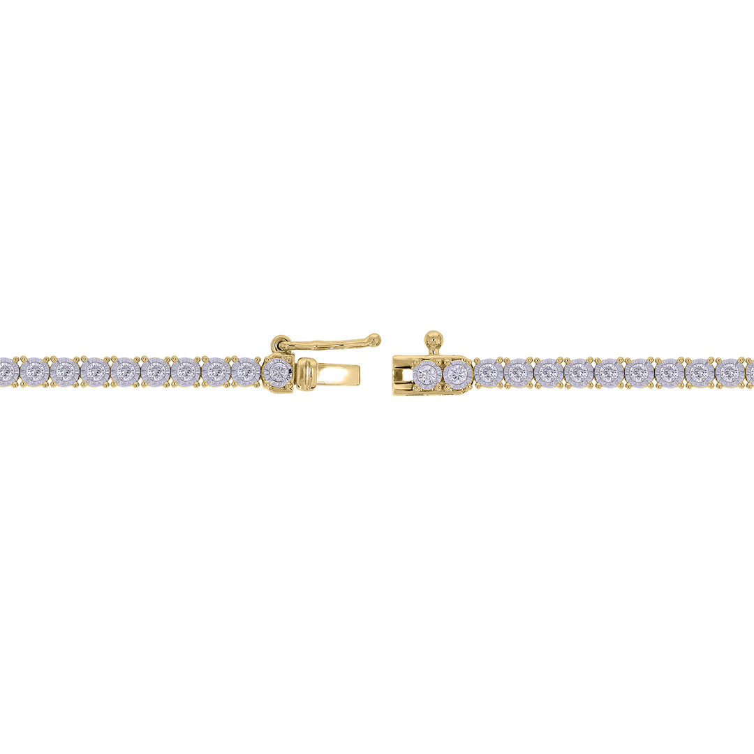 NFR71363. 14K Solid Gold Diamond Tennis Necklace