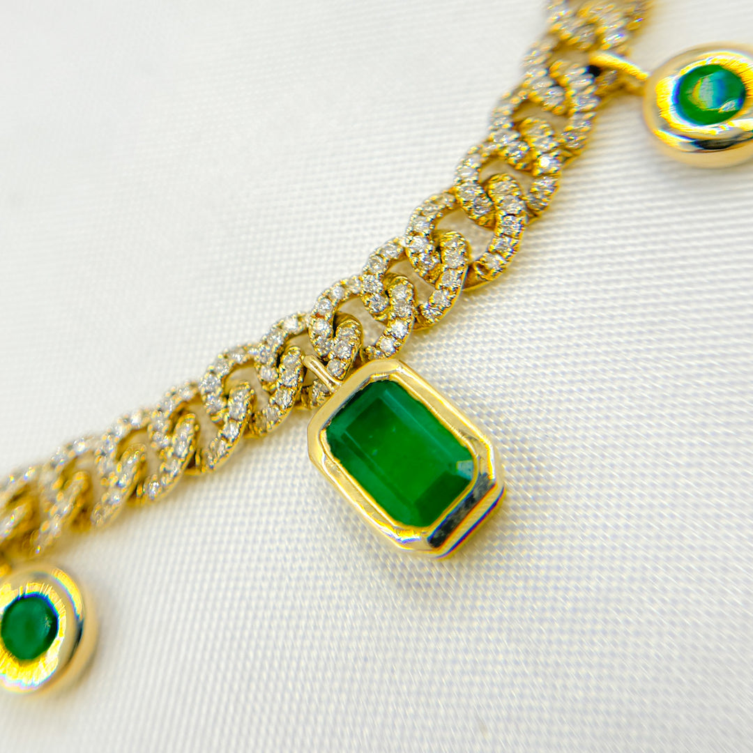 14K Solid Gold Diamond Fancy Necklace. CC400196