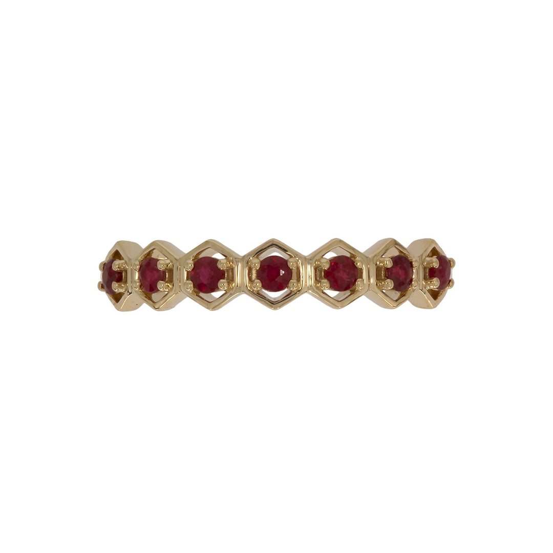 RAZ02559RU. 14K Solid Gold Ruby Ring