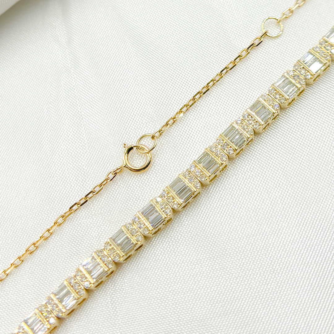 14K Solid Gold Diamond Necklace. NT404179