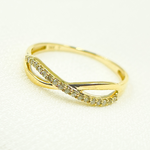 Load image into Gallery viewer, 14K Solid Gold Infinity Diamond Ring. ZGG678
