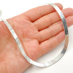 Load image into Gallery viewer, Silver 5.5mm Herringbone Necklace
