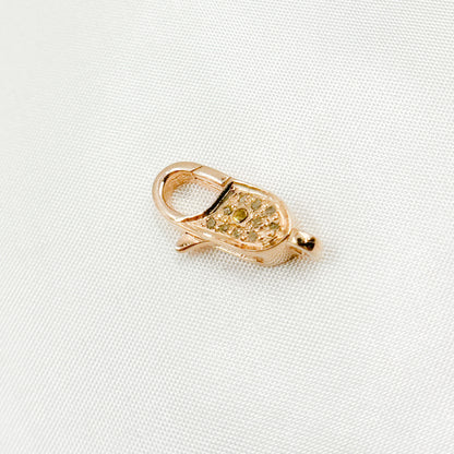 DC615. Diamond Sterling Silver Lobster Clasp