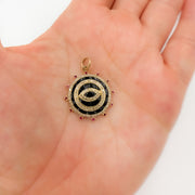14K Gold Evil Eye Pendant