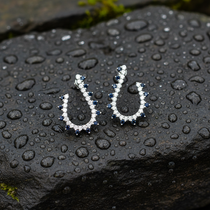 ER417883. 14k Solid Gold Diamond and Gemstone Fancy Earrings