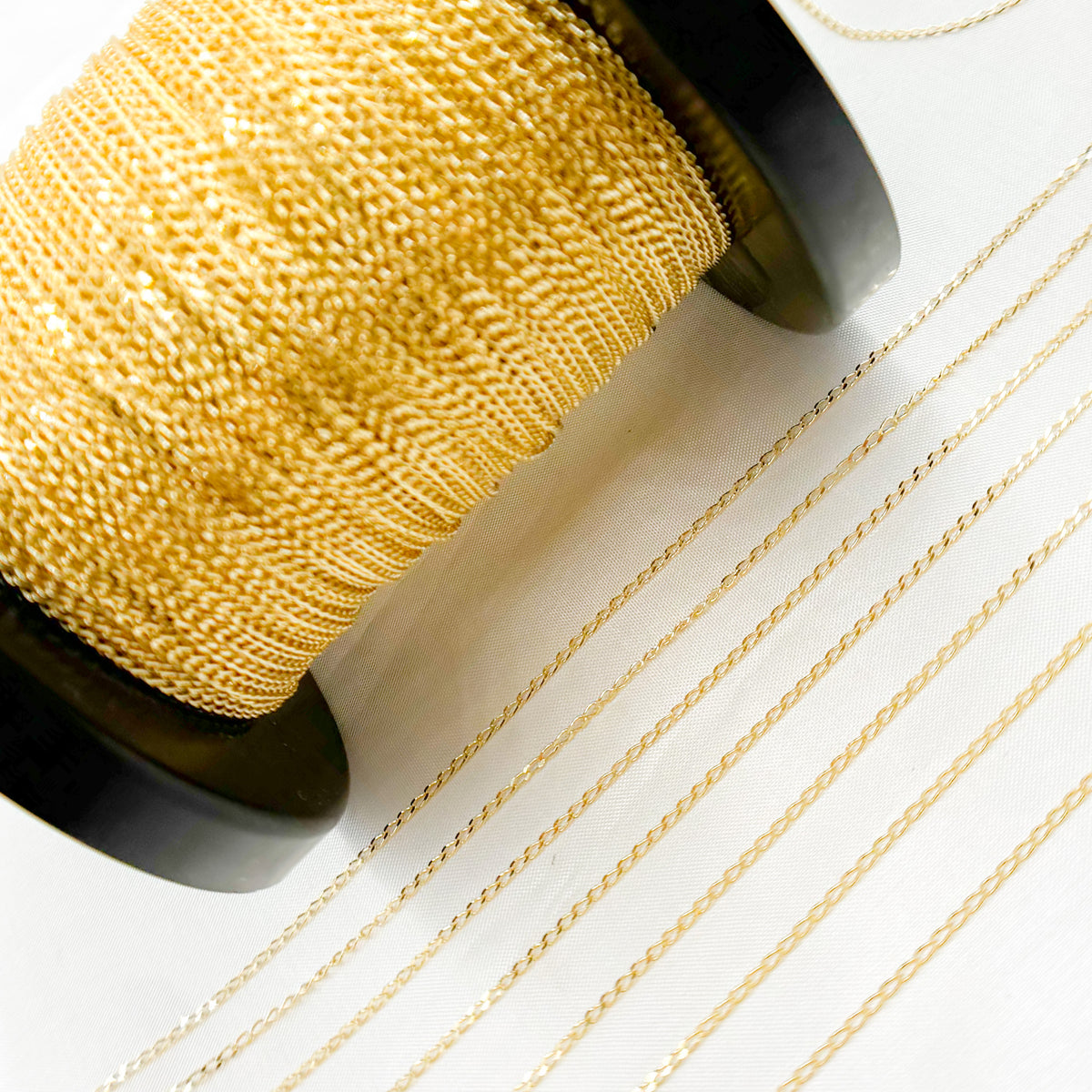 14K Solid Gold Large Curb Chain