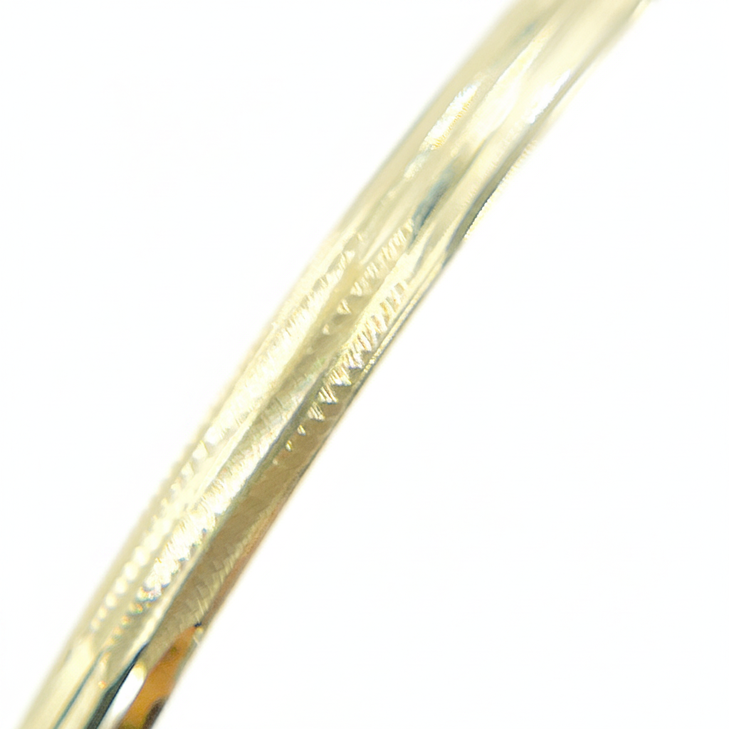 Bangle16. 14K Solid Gold Matte Textured Bangle