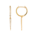 Load image into Gallery viewer, 14K Solid Gold and Diamonds Dangle Earrings. DER00164
