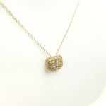 Load image into Gallery viewer, 14k Solid Yellow Gold Cable Link Necklace with Diamonds. PFF32462
