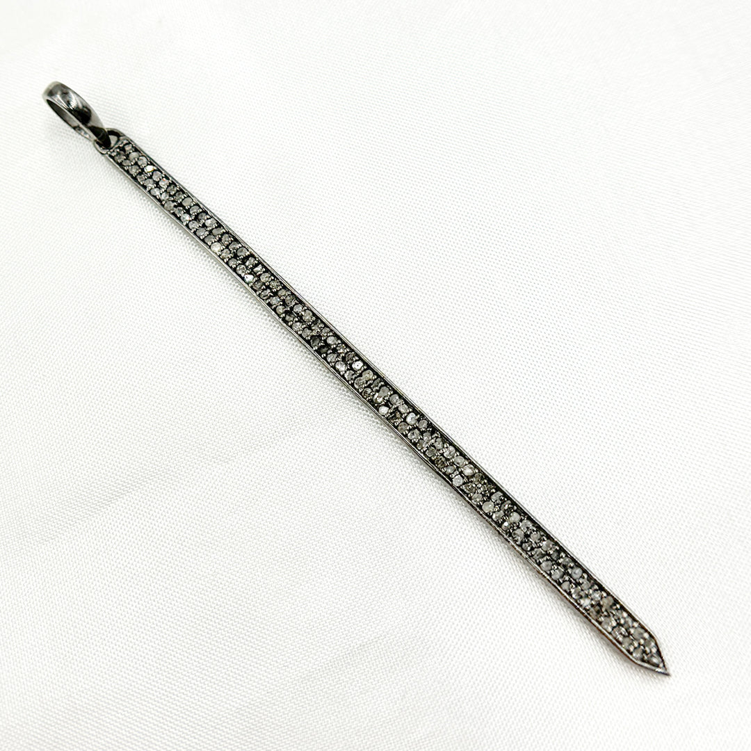 DC684. Diamond Silver Spike Pendant