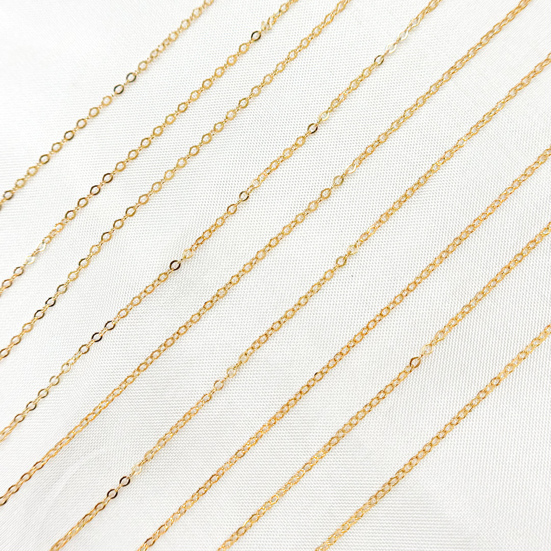 1025F. 14K Gold-Filled Flat Cable Chain